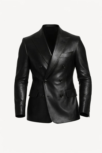 Men black genuine leather - black,