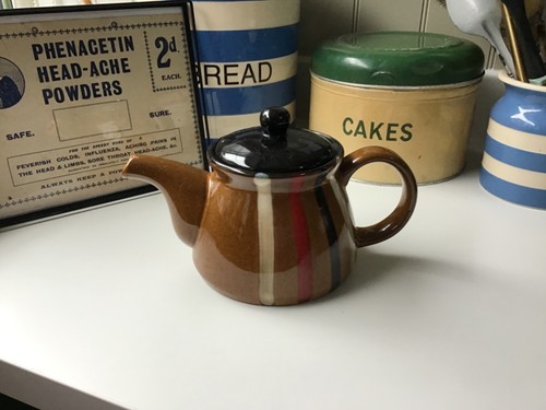 1960s vintage brown tea - , pot
