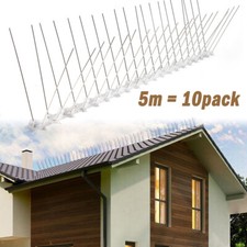 BIRD SPIKES PIGEON SPIKES Bird Deterrent Stainless Steel & Seagull Repellent 5M