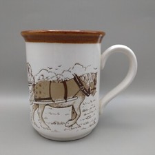Vintage 1970s Biltons Horse and Hay Cart Countryside Collectable Mug H10cm VGC