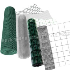 5M-50M PVC Welded Wire Metal Mesh Gates Galvanised Netting Fencing Roll Aviary