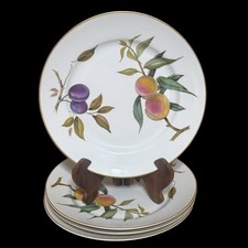 Set of 4 Royal Worcester Evesham Gold 10 1/8" Dinner Plates Made in England UK