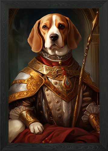 Beagle dog king framed - king, wall