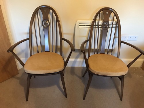 Ercol swan back carver chairs - swan,