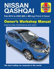 Nissan Qashqai (Feb 2014-2020) 63 to 69 Haynes Repair Manual
