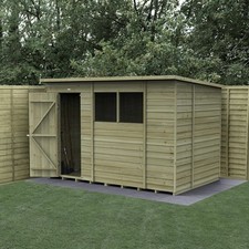Forest 4Life 10x6 Pent Shed Single Door 2 Window Wooden Garden Building Free Del
