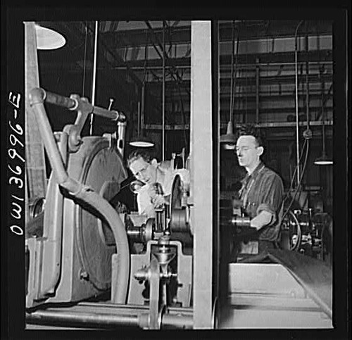 Factory workers operating - factory,