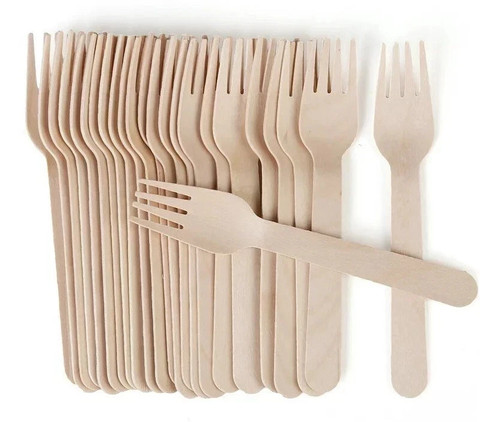 Wooden disposable forks - disposable, eco