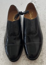 Loake Elland Mens Black Oxford Leather Dress Shoes Size 12 UK