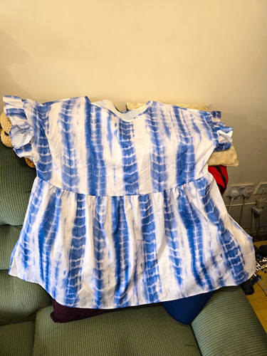 Girls blue white tie dye - girls,