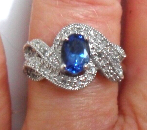 Aaa tanzanite diamond ring - &,