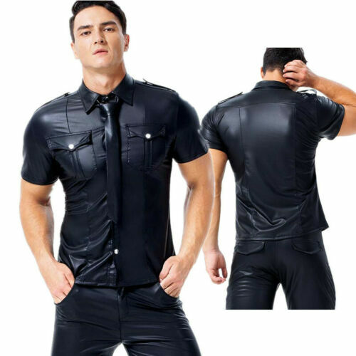 Mens faux leather pvc - faux,