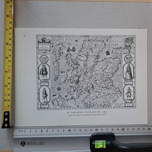 Vintage map scotland - vintage, of