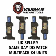 Pack Of Four Digital Tyre Depth Gauge Tread Checker LCD Motorbike Car Van Hgv