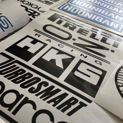 Rally car sponsor stickers - rally,