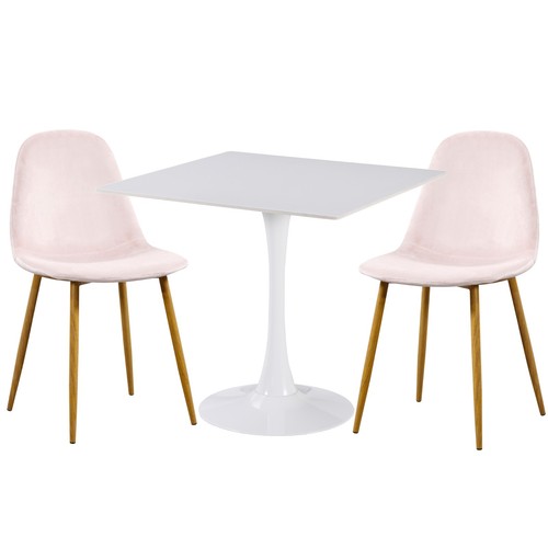White square ceramic - white, dining