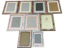 Vintage Floral Pattern Photo Frames Set of 9 Pastel Boots Craft Inc Cottagecore
