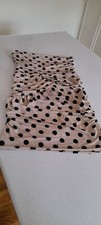 Holly Willoughby, New No Tags, Stretch fit Cream & Black Spot/Polka Dot Dress 14