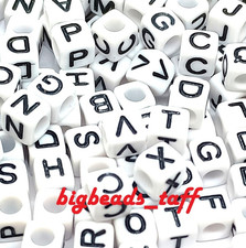 100pcs 6mm White Cube Acrylic