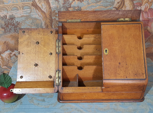 Wooden writing stationery box - writing,