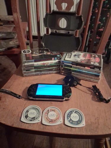 Psp with games case - psp,
