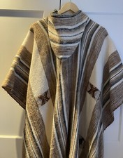 Peruvian Andean Alpaca Poncho Shawl Throw Blanket Hand Made Inca Perú Cuzco