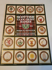 Counted cross stitch chart booklet  SCOTTISH CLAN CREST BADGES ScotStitch Vol 1