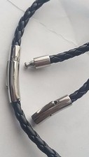  BLACK BRAIDED LEATHER  CORD