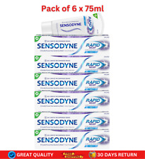 Sensodyne Sensitive Rapid Relief & long lasting protection Toothpaste. 6 X 75ml