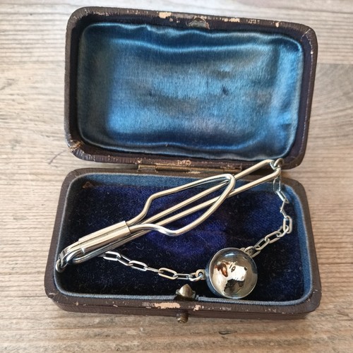 Vintage tie retainer fox - tie,