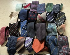Mens Job lot of 25 bundle polyester ties faults many brands crafts material 1a