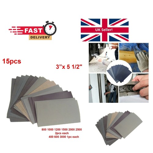Grit sandpaper 15pcs - grit,