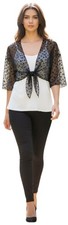 Sheer Black Chiffon Mesh Polka