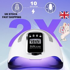 600W Nail Dryer Lamp 45 LED Lights UV Gel Polish Curing Machine Base Pro UK