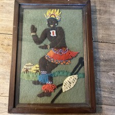 Vintage folk art felt picture
