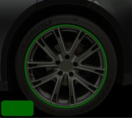 Green alloy wheel protectors - wheel,