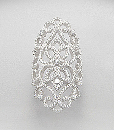 Solid sterling silver - sterling, cz