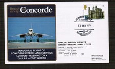Concorde 1979 First Flight Flown Cover London - Dallas
