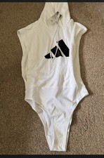 White Adidas Leotard With Hood