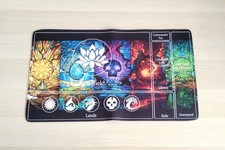MTG Five Elements Playmat w/ Card Placement Zones | Trading Card Game Mat
