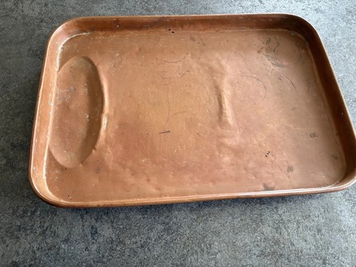 Antique copper roasting pan - copper,