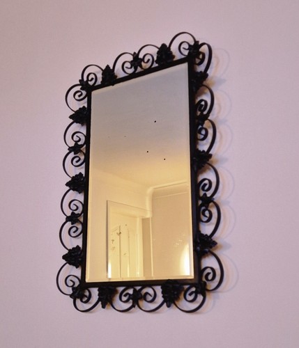 Vintage 1960s black mirror - 1960s,