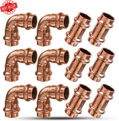 Copper press fittings 2inch - copper, 1/2inch