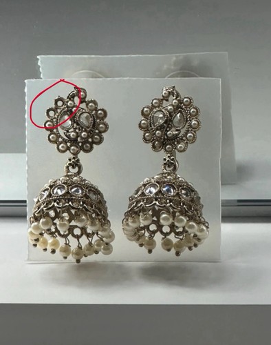 Silver gold jhumka - gold,