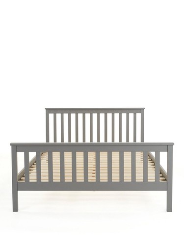 Dawson wooden single bed grey - bed,