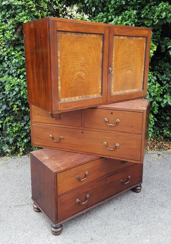 Teak piece campaign chest - 3,