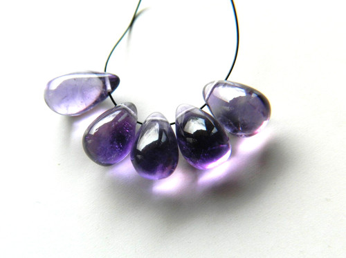 Amethyst smooth teardrop - amethyst,,
