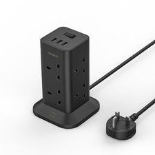 Tower Black Extension Lead Usb Slots, Tessan Way Multi Plug Socket RRP £25