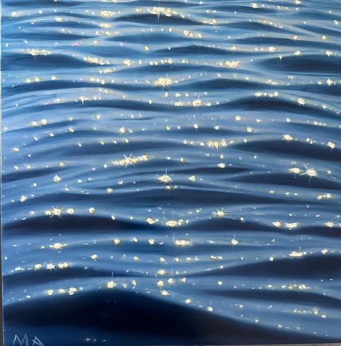 Original oil painting ocean - original,