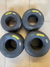 KOMET K2M YELLOW KART RACING TYRES USED IAME ROTAX  11 X 7.10 -5 , 10 X 4.60 -5